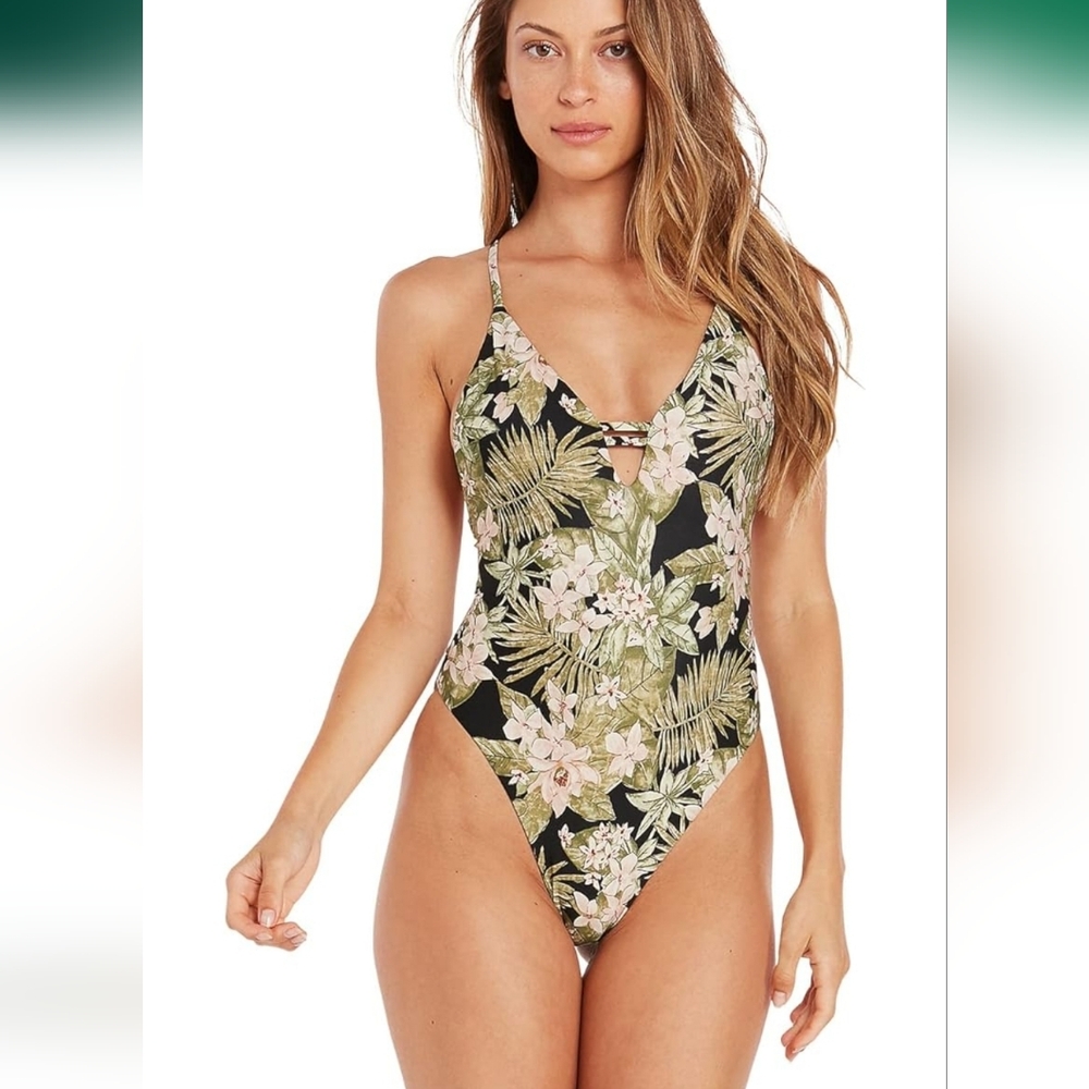 Volcom | Womens Midnight Tropic One Piece Swimsuit Size Small